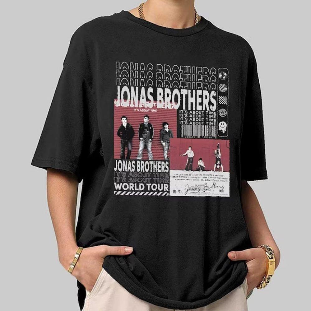 2006 Jonas Brothers Its About Time Tour Shirt Five Albums One Night Tour